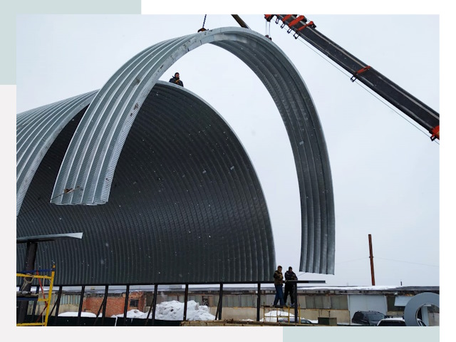 Полукруглые ангары в Ессентуках