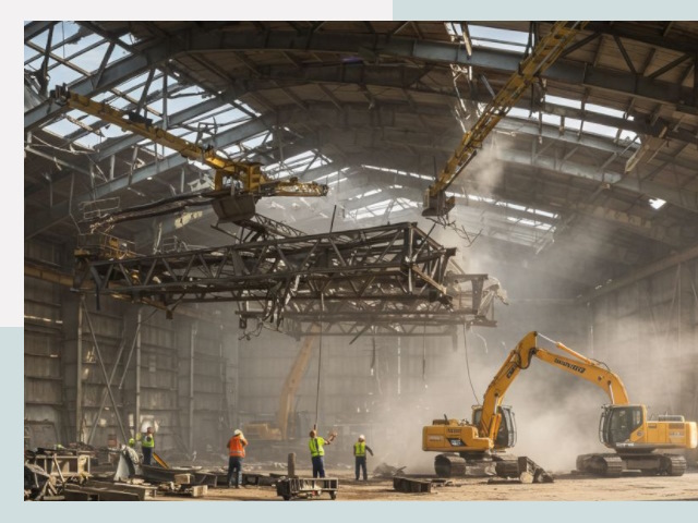 Демонтаж ангаров в Ессентуках от 612 руб. за м²