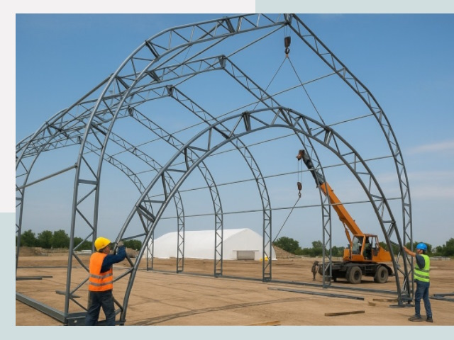 Монтаж ангаров в Ессентуках от 612 руб. - Надежно и быстро