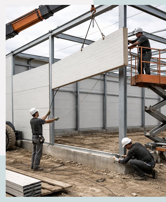 Строительство складов из сэндвич панелей в Ессентуках под ключ